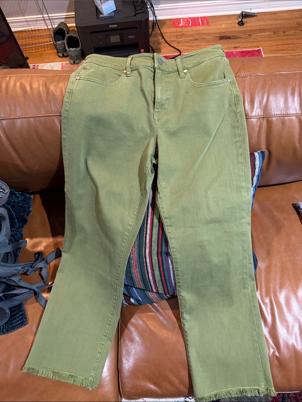 Liverpool Olive Straight-Leg Women's Jeans
